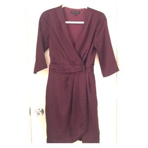 Sz 2 Banana Republic Wrap Dress Maroon